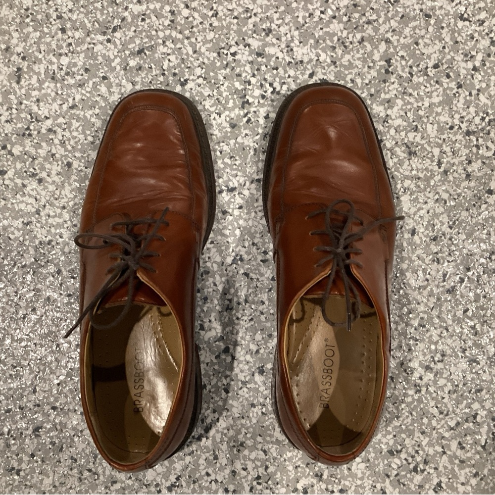 BRASS BOOT Brown Oxfords Casual Dress Shoes Men’s 11M - Picture 6 of 8